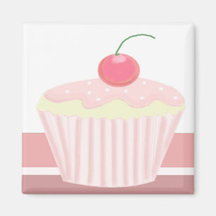 Aimant Gâteau rose sucré