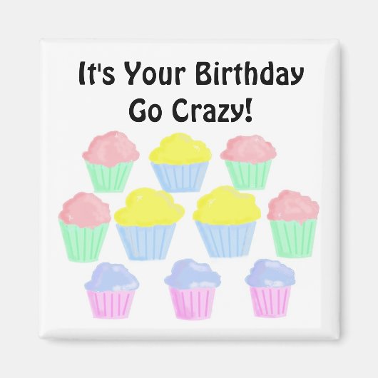 Aimant Gâteaux d'anniversaire avec citation amusante (Devant)