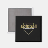 Aimant Gateway Gators Softll Plaque de base (Recto/Verso)