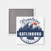 Aimant Gatlinburg Tennessee Mounts Souvenirs (Recto/Verso)