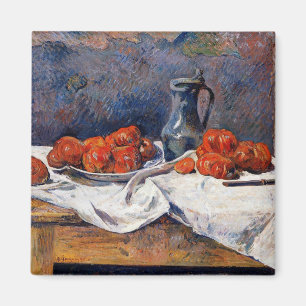 Aimant Gauguin - Tomates et un tankard d'eau douce sur un