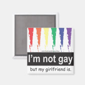 Aimant Gay Girfriend Carré d'aimant (Recto/Verso)