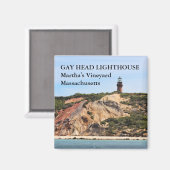 Aimant Gay Head Lighthouse, Martha's Vineyard MA (Recto/Verso)
