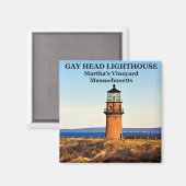 Aimant Gay Head Lighthouse, Martha's Vineyard MA (Recto/Verso)