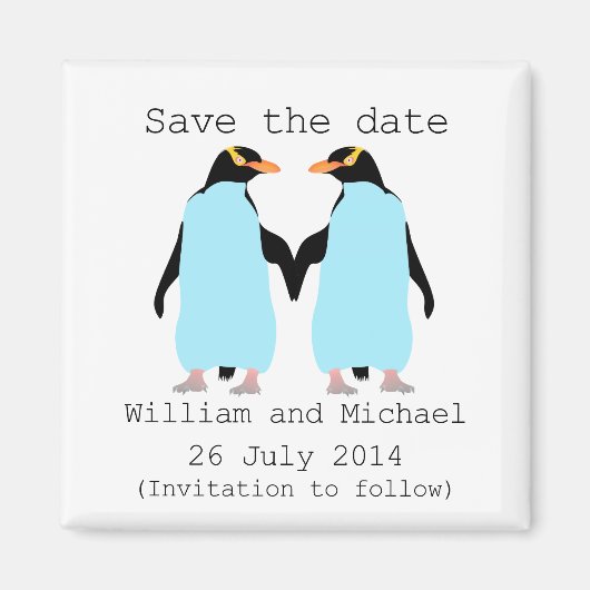 Aimant Gay, les pingouins se tenant la main sauvent la da (Devant)