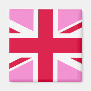 Aimant GAY PRIDE britannique (Union Jack rose) (Drapeau b