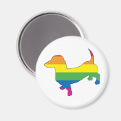 Aimant Gay pride Dachshund/Wiener (Recto/Verso)