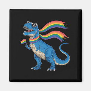 Aimant Gay pride Dino Trex Rainbow Flag Lgbt Ally
