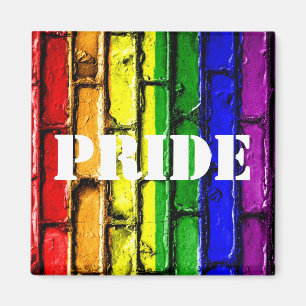 Aimant Gay pride Rainbow Bricks