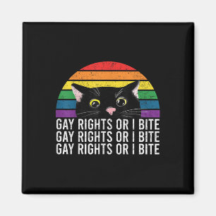 Aimant Gay Rights Ou I Bite Lgbt Cat Ally Pride Mois Homm