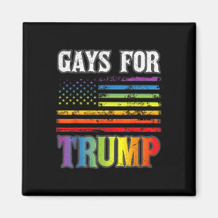 Aimant Gays For Trump Lgbt Pride Gay Rainbow Flag Vote Re