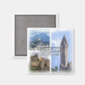 Aimant GB0154 Europe, Ecosse, Stirling, Réfrigérateur (Recto/Verso)
