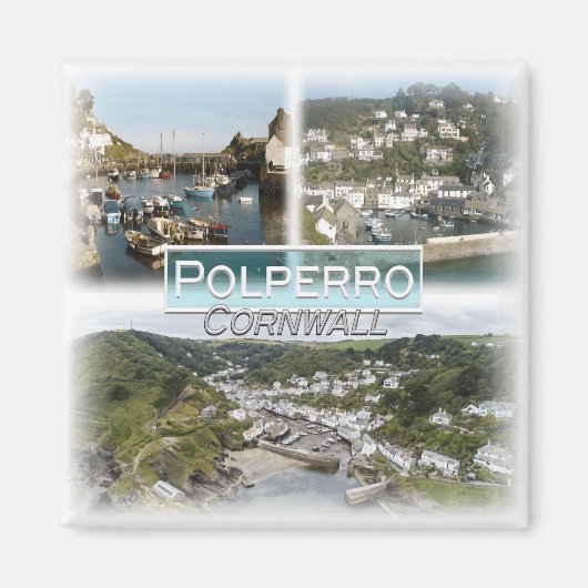 Aimant GB0157 Europe, Angleterre, Cornwall, Polperro, Fri (Devant)