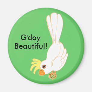 Aimant G'day Beau Aussie Galah oiseau