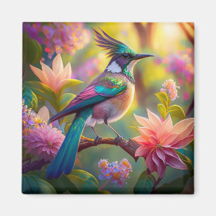 Aimant Geai à tête verte, oiseau de fantaisie