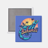 Aimant Gecko des Bahamas Caraïbes (Recto/Verso)