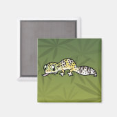 Aimant Gecko léopard de dessin animé (Recto/Verso)