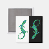 Aimant Gecko Vert (Recto/Verso)