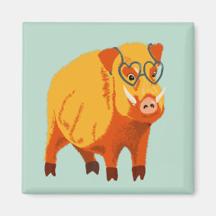 Aimant Geek Cochon Funny Boar animal sauvage
