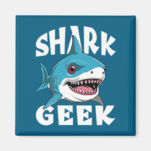 Aimant Geek requin - Conception sympa pour les amateurs d (Devant)