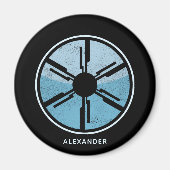 Aimant Geek Sci Fi dénudé Futuristic Space Blue Ombre (Devant)