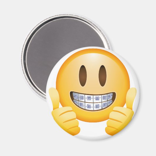 Aimant Geeky Braces Emoji (Recto/Verso)