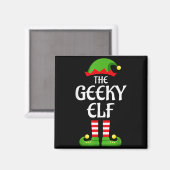 Aimant Geeky Elf Family Matching Group Christmas Geek (Recto/Verso)