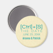 Aimant Geeky Typographie Enregistrer l'aimant de date, Tu (Recto/Verso)