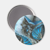 Aimant Geisha en bleu (Recto/Verso)