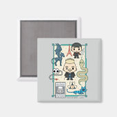 Aimant GELLERT GRINDELWALD™ et dessin sur os (Recto/Verso)