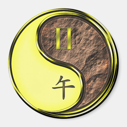 Aimant Gémeaux & Cheval de Terre (Devant)