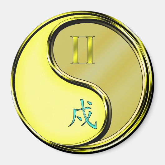 Aimant Gémeaux & Chien de Métal (Devant)