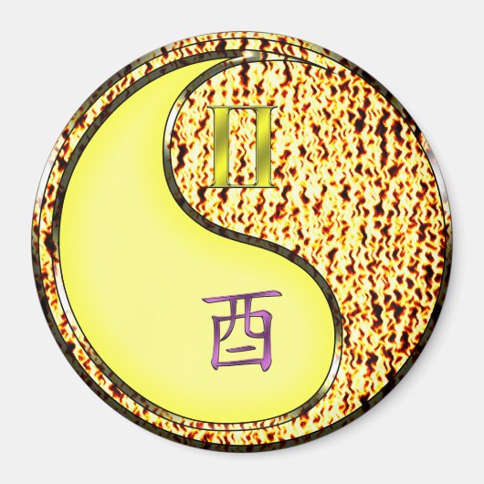 Aimant Gémeaux & Coq de Feu (Devant)