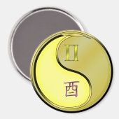 Aimant Gémeaux & Coq de Métal (Recto/Verso)