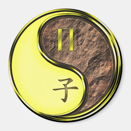 Aimant Gémeaux & Rat de Terre (Devant)