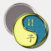 Aimant Gémeaux & Rat d'eau (Recto/Verso)