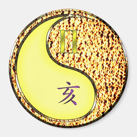 Aimant Gémeaux & Sanglier de Feu (Devant)