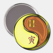 Aimant Gémeaux & Tigre de Bois (Recto/Verso)