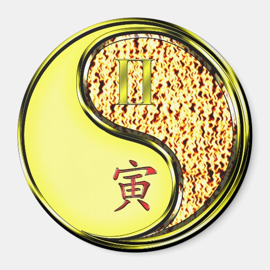 Aimant Gémeaux & Tigre de Feu (Devant)