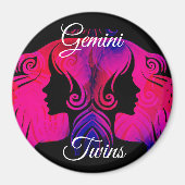 Aimant Gemini Twins Zodiac Horoscope (Devant)