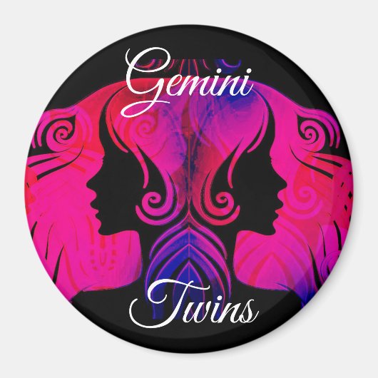 Aimant Gemini Twins Zodiac Horoscope (Devant)