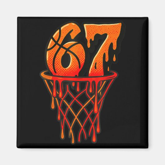 Aimant Gen Alpha Slang Kids 67 Basketball Ice Cream Drip  (Devant)