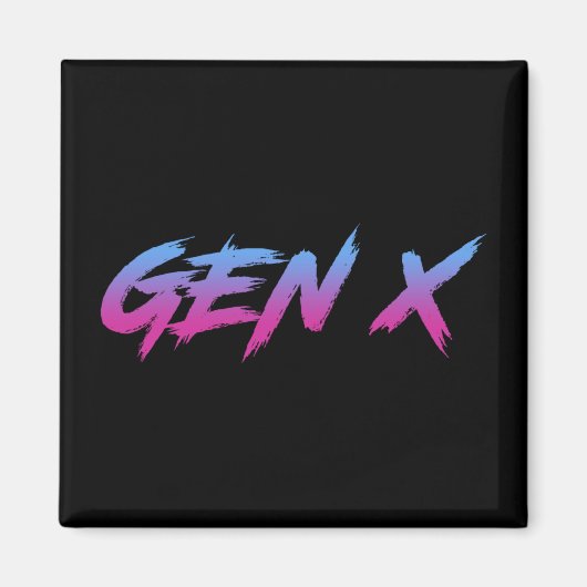 Aimant Gen X Generation X Retro Vintage (Devant)