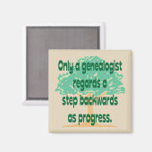 Aimant Généalogie Un pas en arrière est le progrès (Recto/Verso)