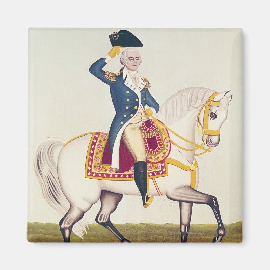Aimant Général Washington sur un chargeur blanc, vers 183 (Devant)