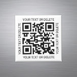 Aimant Générateur de code QR Moderne Entreprise Promotion<br><div class="desc">Partagez tout site Web avec un aimant de carré de code QR scannable personnalisé. Pour créer votre propre code QR à l'aide du générateur, tapez simplement l'URL du site Web dans le modèle. Tout le libellé est simple à personnaliser ou à supprimer, et les couleurs et le style de police...</div>