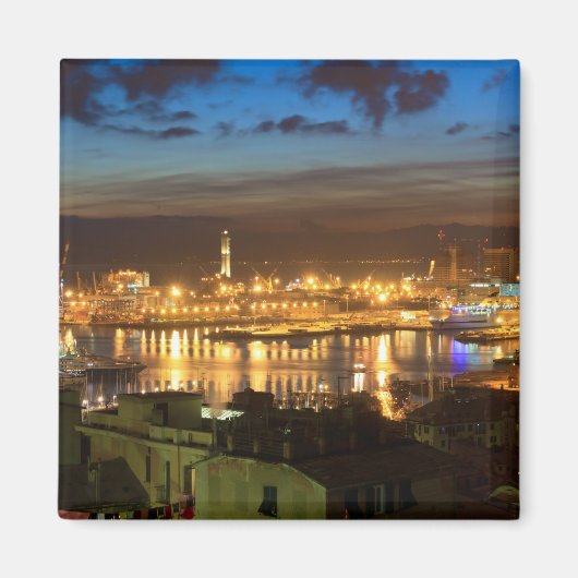 Aimant Gênes et le port en soirée (Devant)