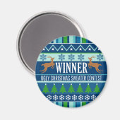 Aimant Génial concours de pull de Noël Gagnante nouveauté (Recto/Verso)
