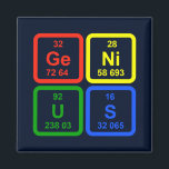 Aimant Génie Tableau Périodique Des Éléments Science<br><div class="desc">Génie Tableau Périodique Des Éléments Magnat Scientifique. Table scientifique couleur primaire des éléments design. Parfait pour tout geek,  nerd ou scientifique.</div>