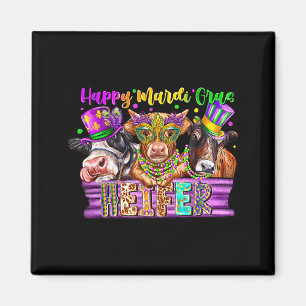 Aimant Génisse Vache Joyeux Mardi Gras Pour Hommes Femmes